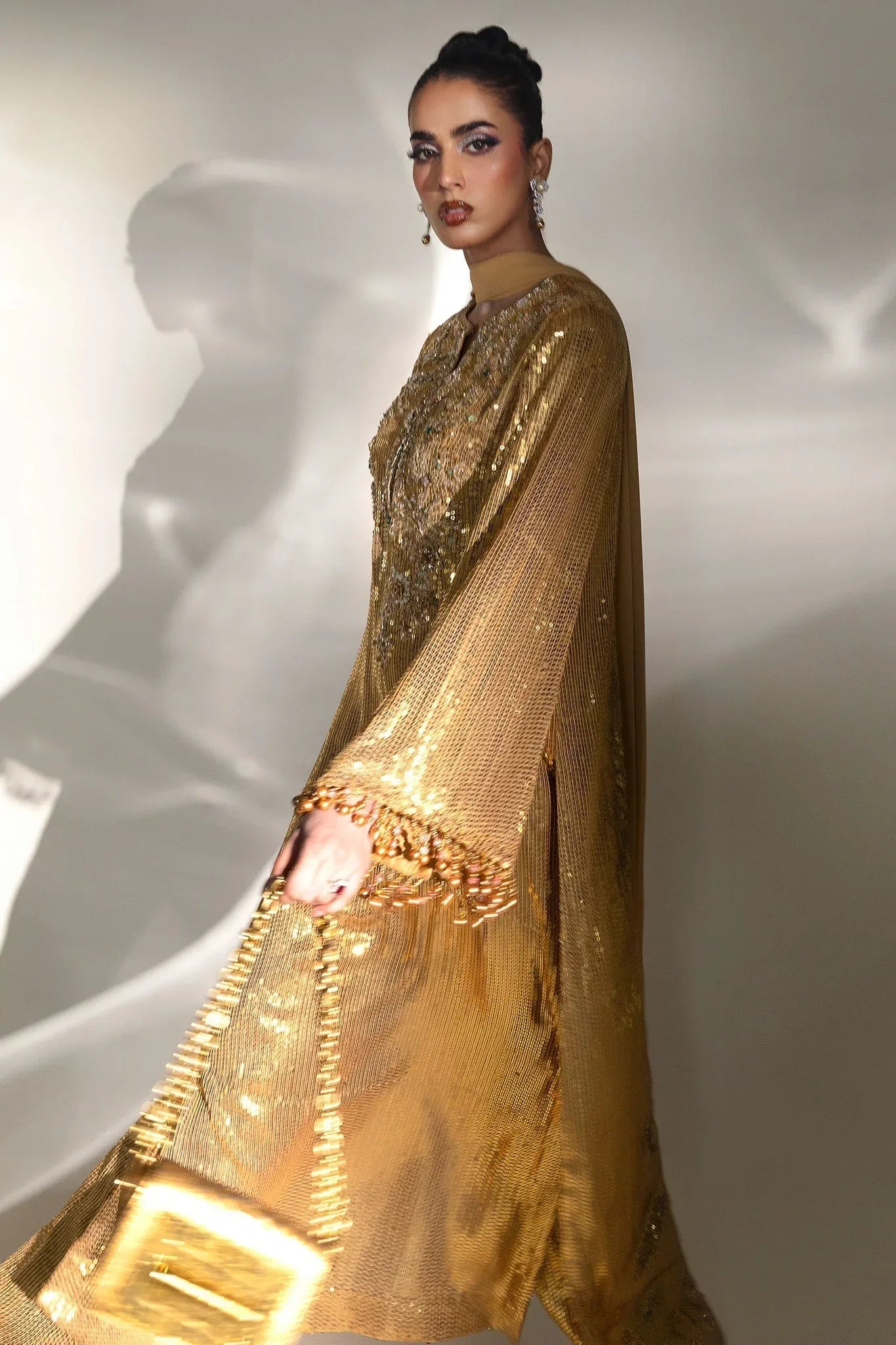 Elan | Lueur Dor | CÉLESTE D’OR (EP-21410) - Aqsa Fabrics