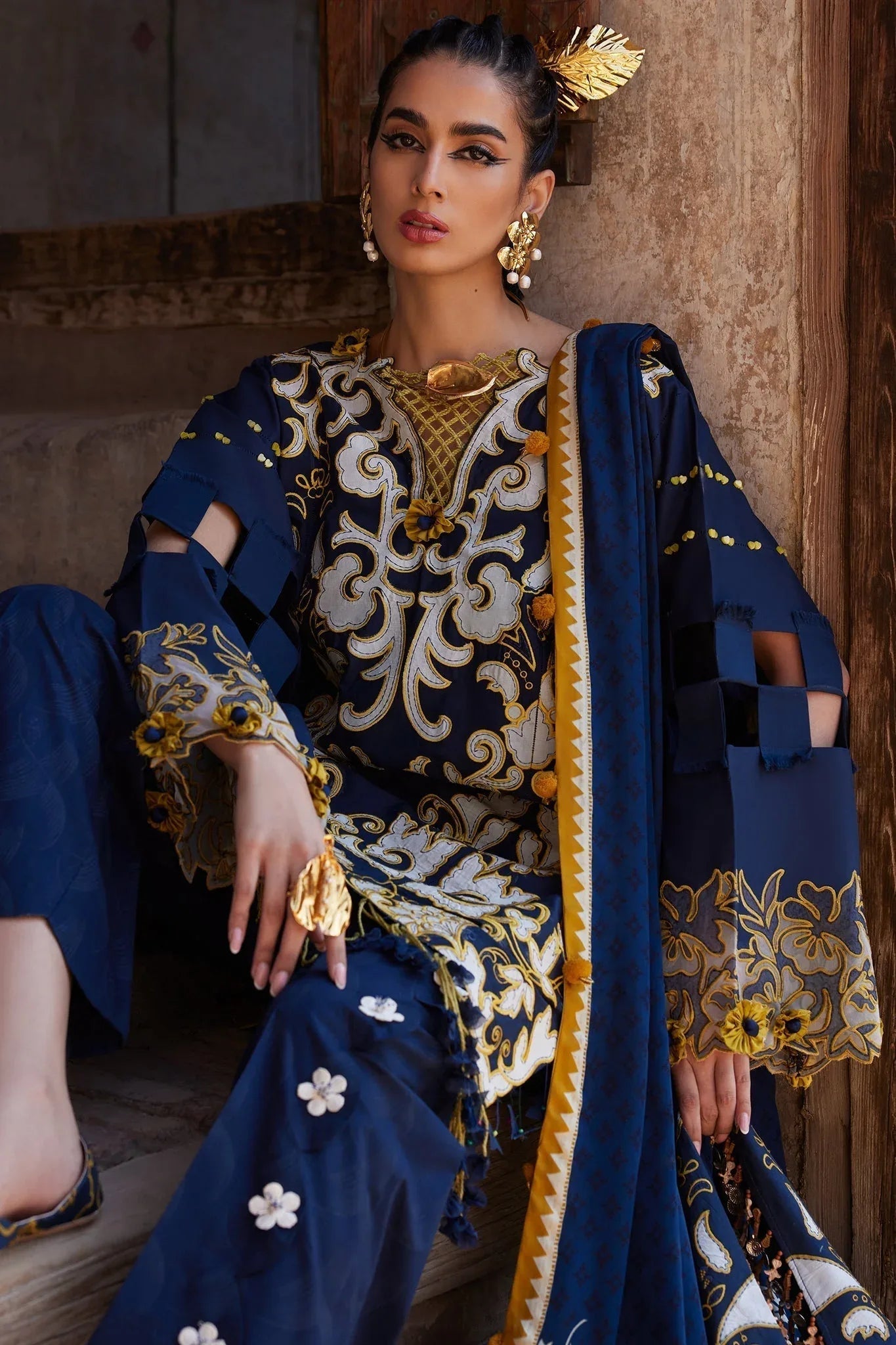 Elan | Luxury Lawn 25 | SOLENE (EL25-03 B) - Aqsa Fabrics