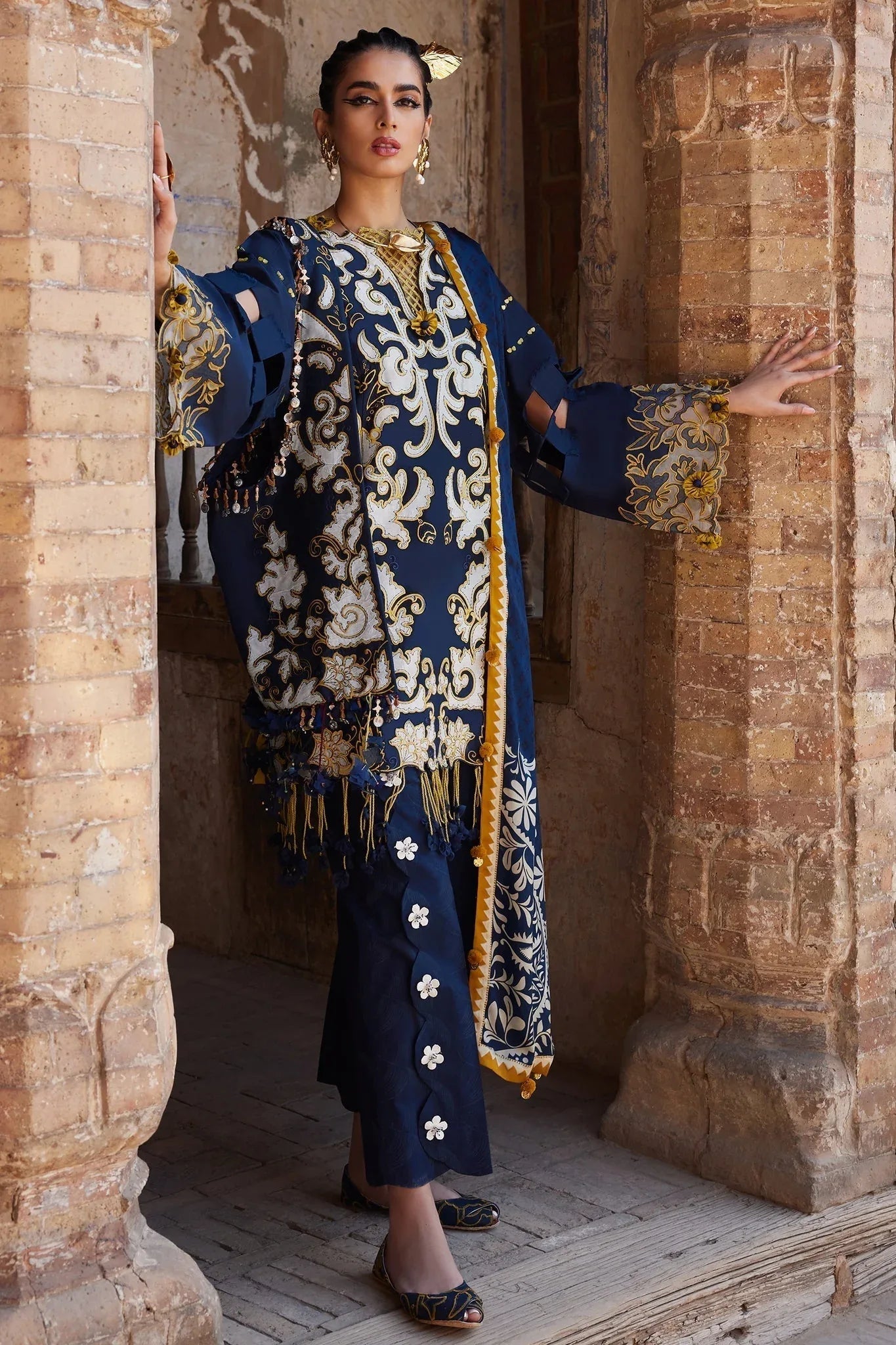 Elan | Luxury Lawn 25 | SOLENE (EL25-03 B) - Aqsa Fabrics