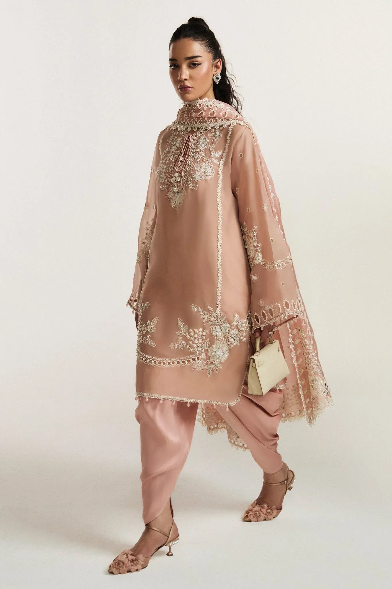 Elan I Vital Ornee I FLEUR DE ROSÉ (EV-21358) - Aqsa Fabrics