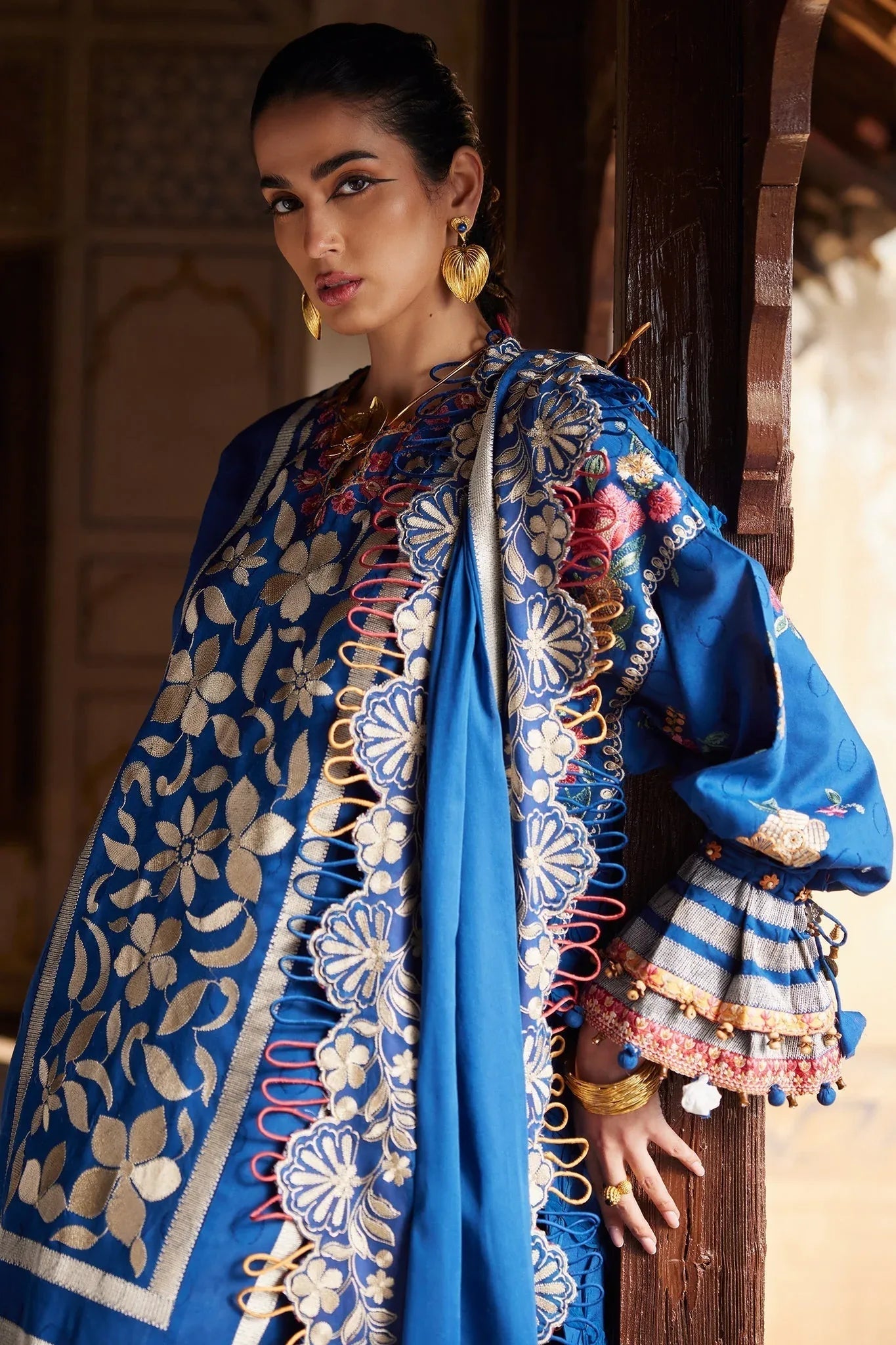 Elan | Luxury Lawn 25 | AURELIA (EL25-08 A) - Aqsa Fabrics