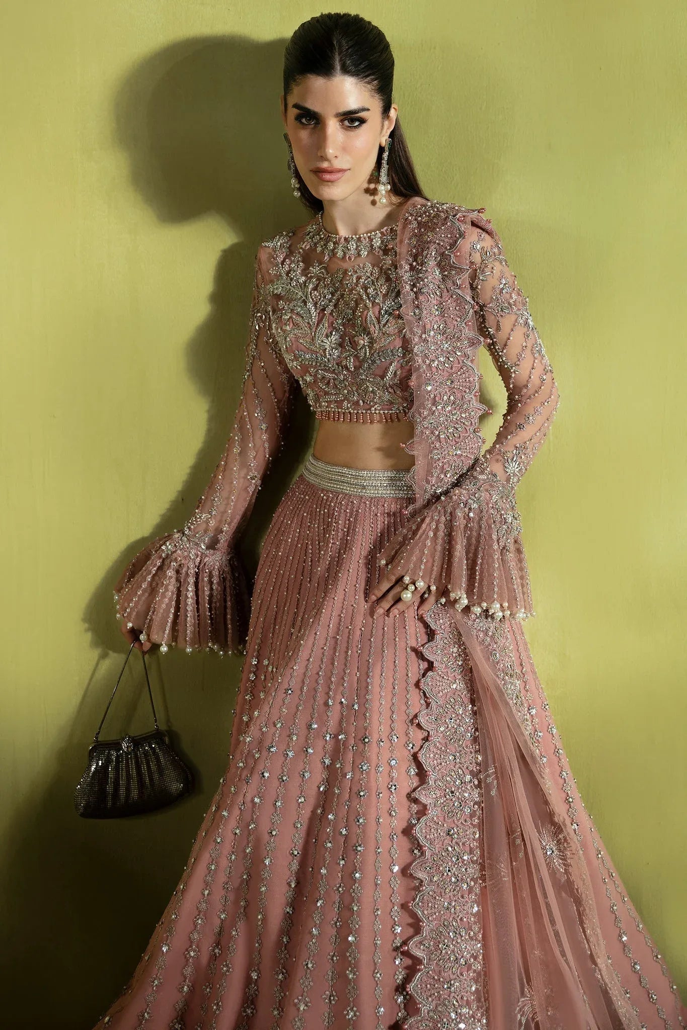 Elan | Pret Crepuscule | ÉTINCELLE DE ROSE (EP-21310) - Aqsa Fabrics