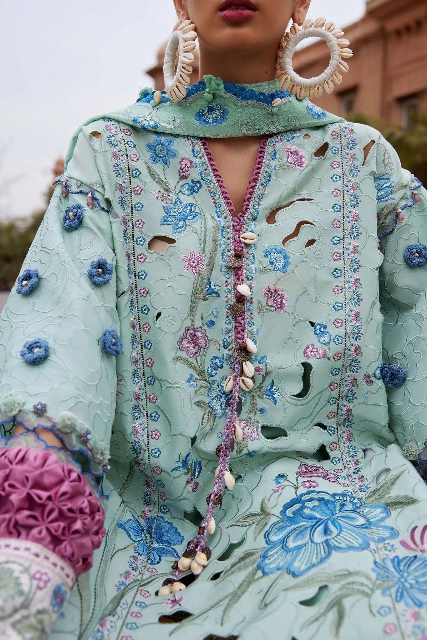 Elan | Luxury Lawn 25 | AMARA (EL25-09 B) - Aqsa Fabrics