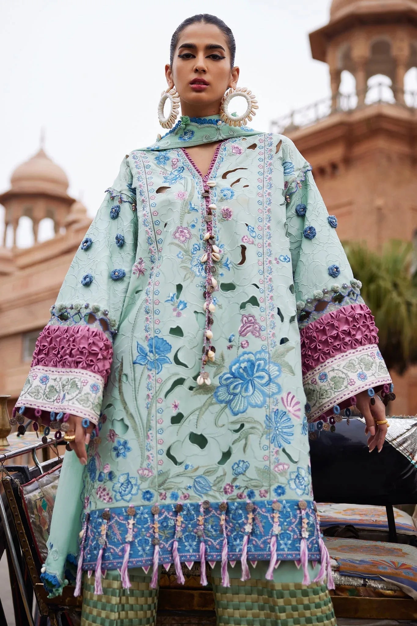 Elan | Luxury Lawn 25 | AMARA (EL25-09 B) - Aqsa Fabrics