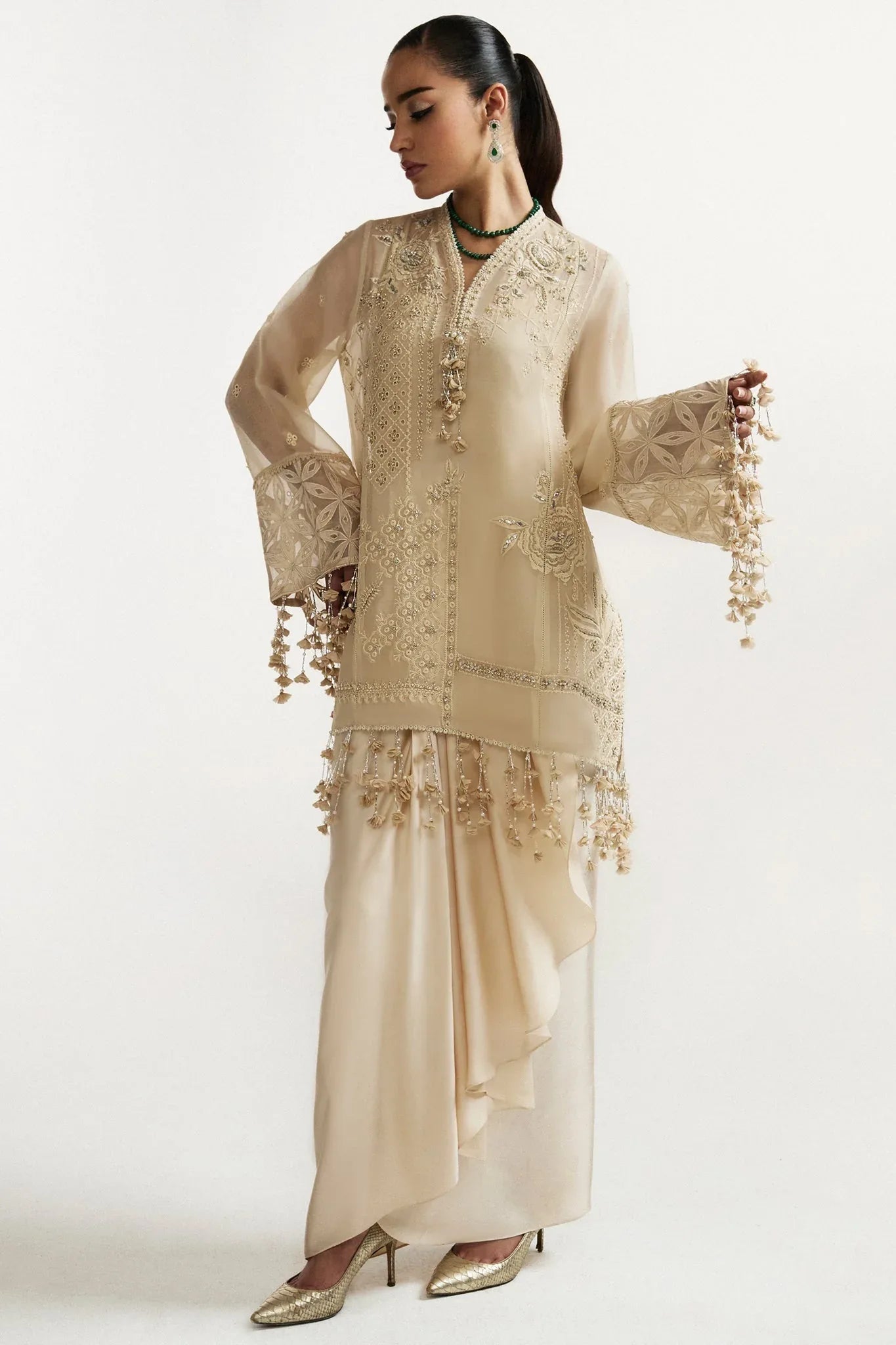 Elan I Vital Ornee I SOLENNE D'OR (EV-21356) - Aqsa Fabrics