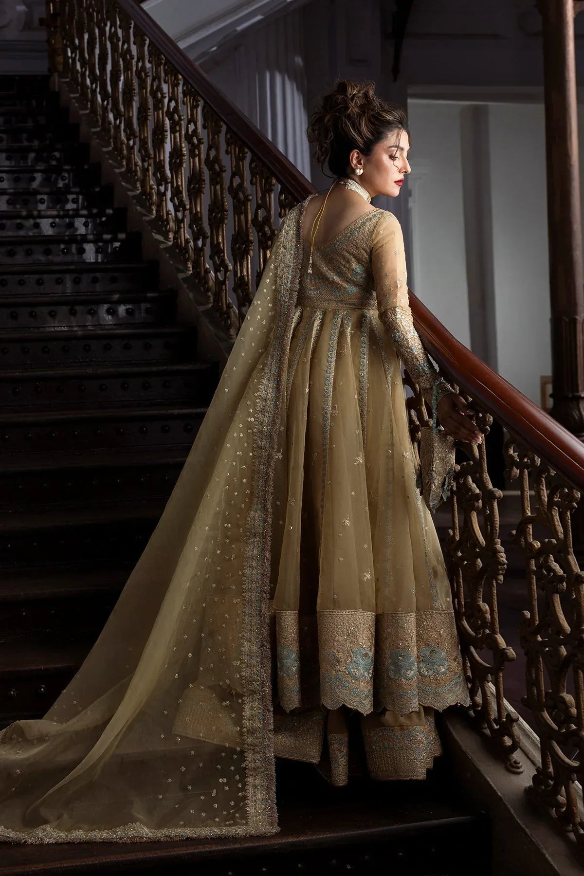Erum Khan | Jahan Wedding 25 | Golden Glow - Aqsa Fabrics