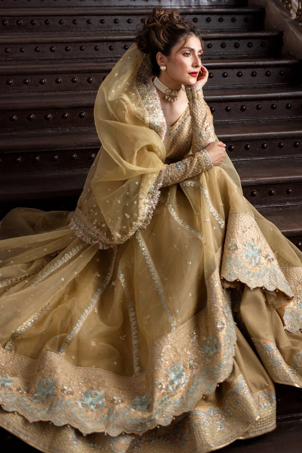 Erum Khan | Jahan Wedding 25 | Golden Glow - Aqsa Fabrics