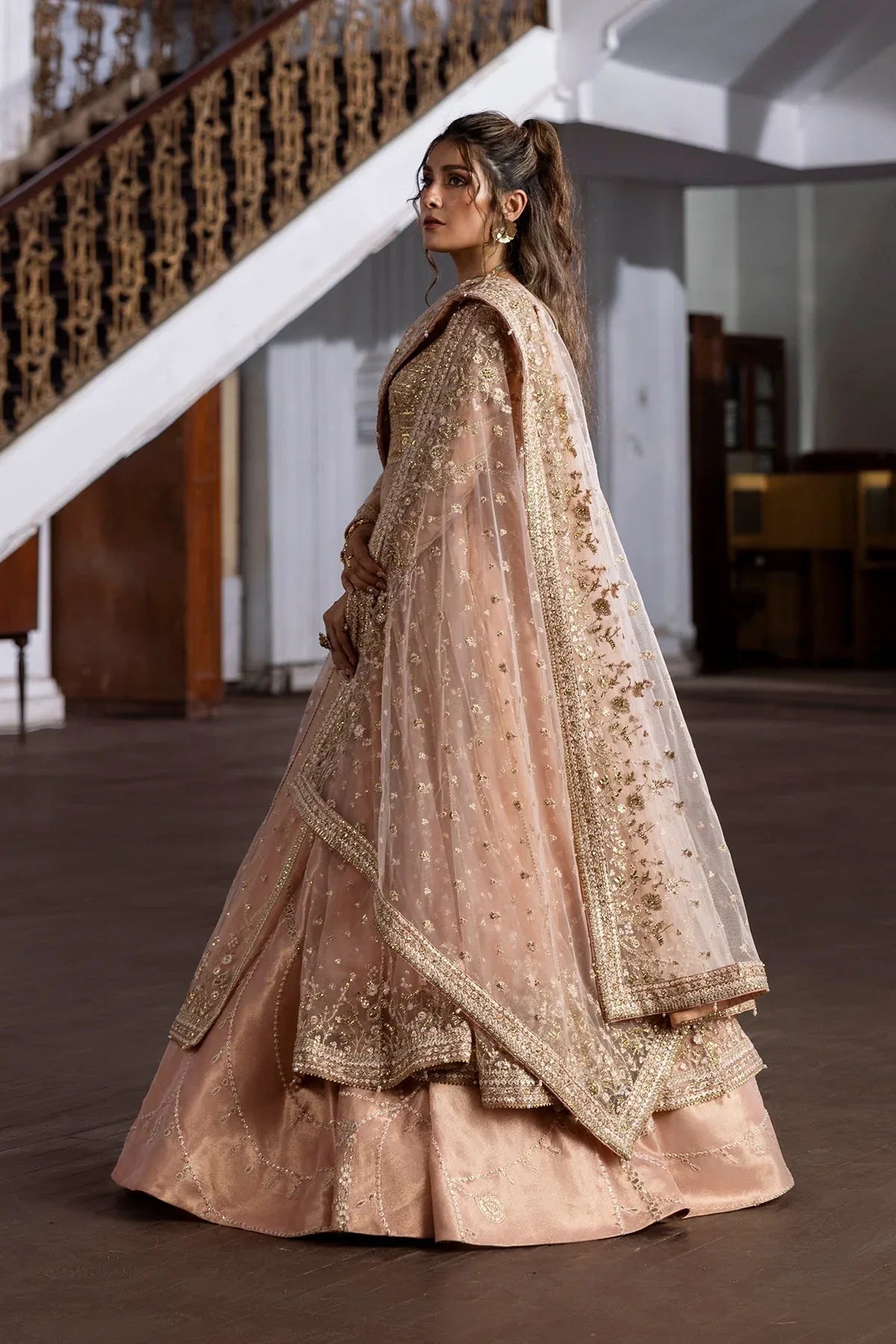 Erum Khan | Jahan Wedding 25 | Pink Dust - Aqsa Fabrics