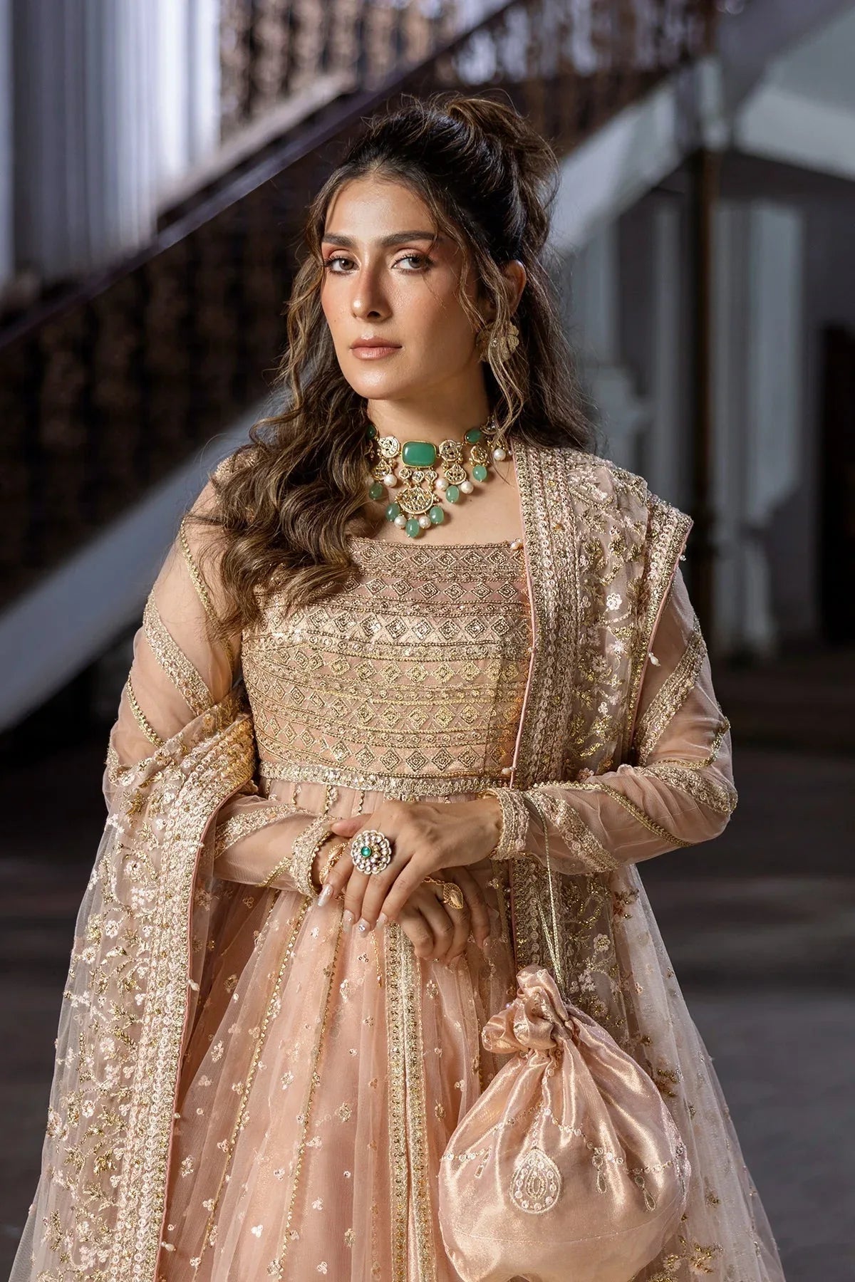 Erum Khan | Jahan Wedding 25 | Pink Dust - Aqsa Fabrics