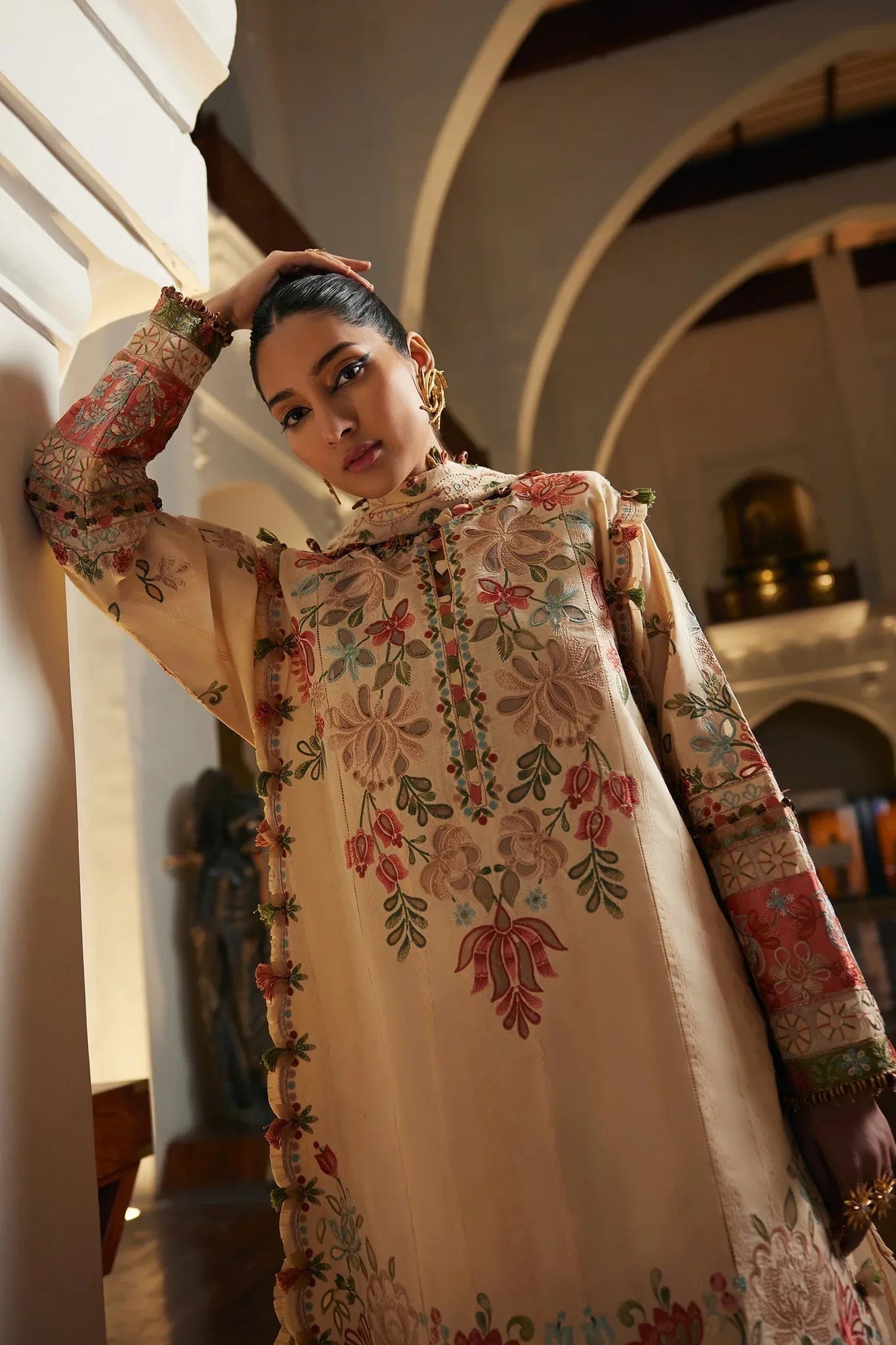 Elan | Luxury Lawn 25 | ZAHARA (EL25-07 B) - Aqsa Fabrics