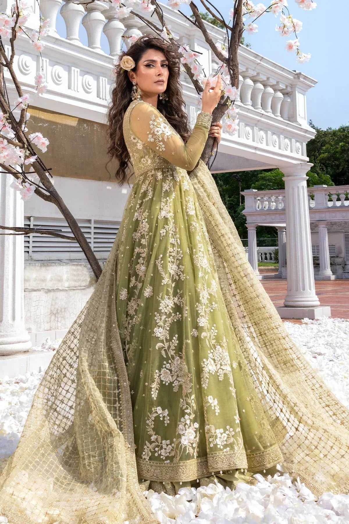 Erum Khan | Jahan Wedding 25 | Mint Glow - Aqsa Fabrics