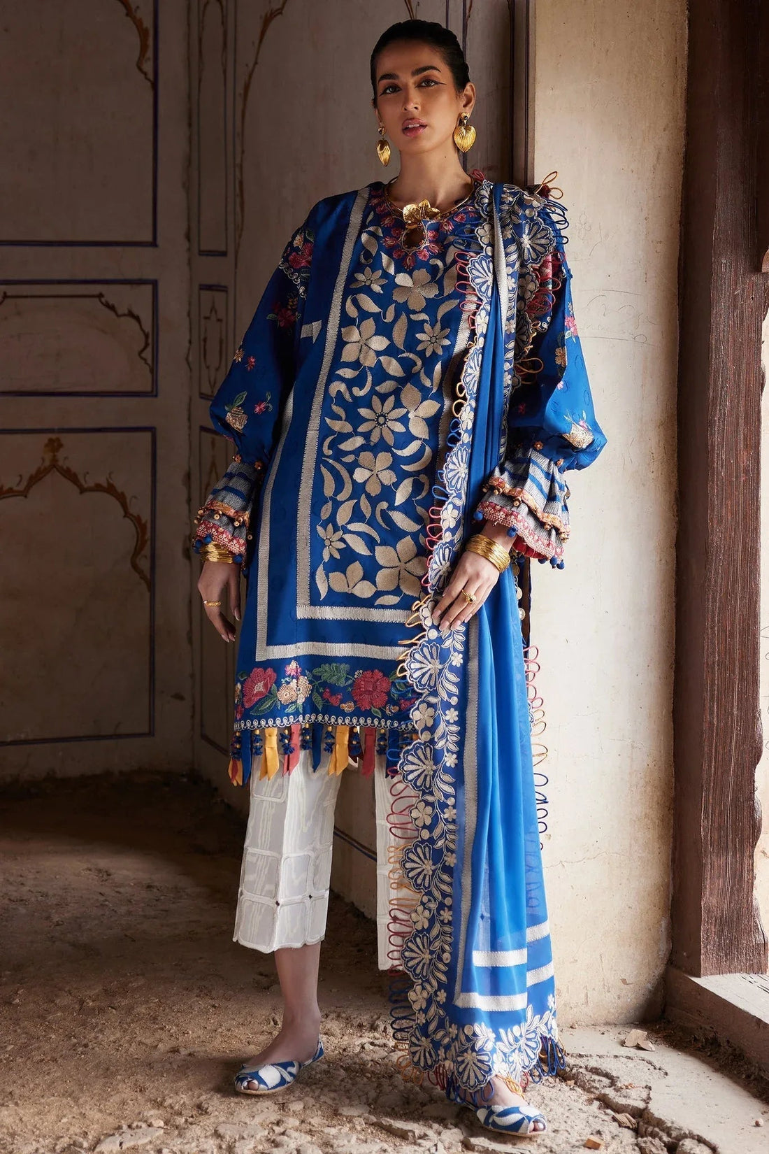 Elan | Luxury Lawn 25 | AURELIA (EL25-08 A) - Aqsa Fabrics