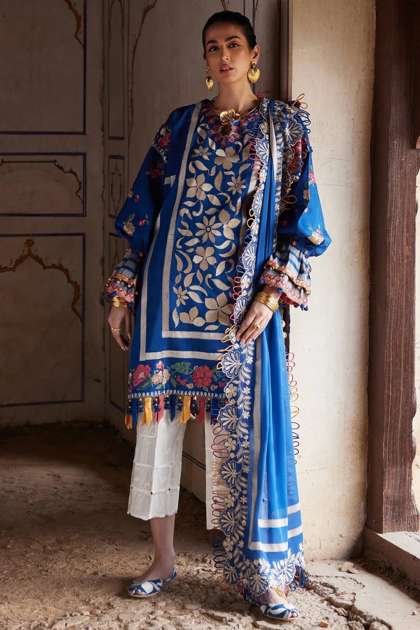 Elan | Luxury Lawn 25 | AURELIA (EL25-08 A) - Aqsa Fabrics