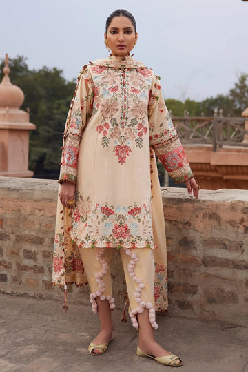 Elan | Luxury Lawn 25 | ZAHARA (EL25-07 B) - Aqsa Fabrics