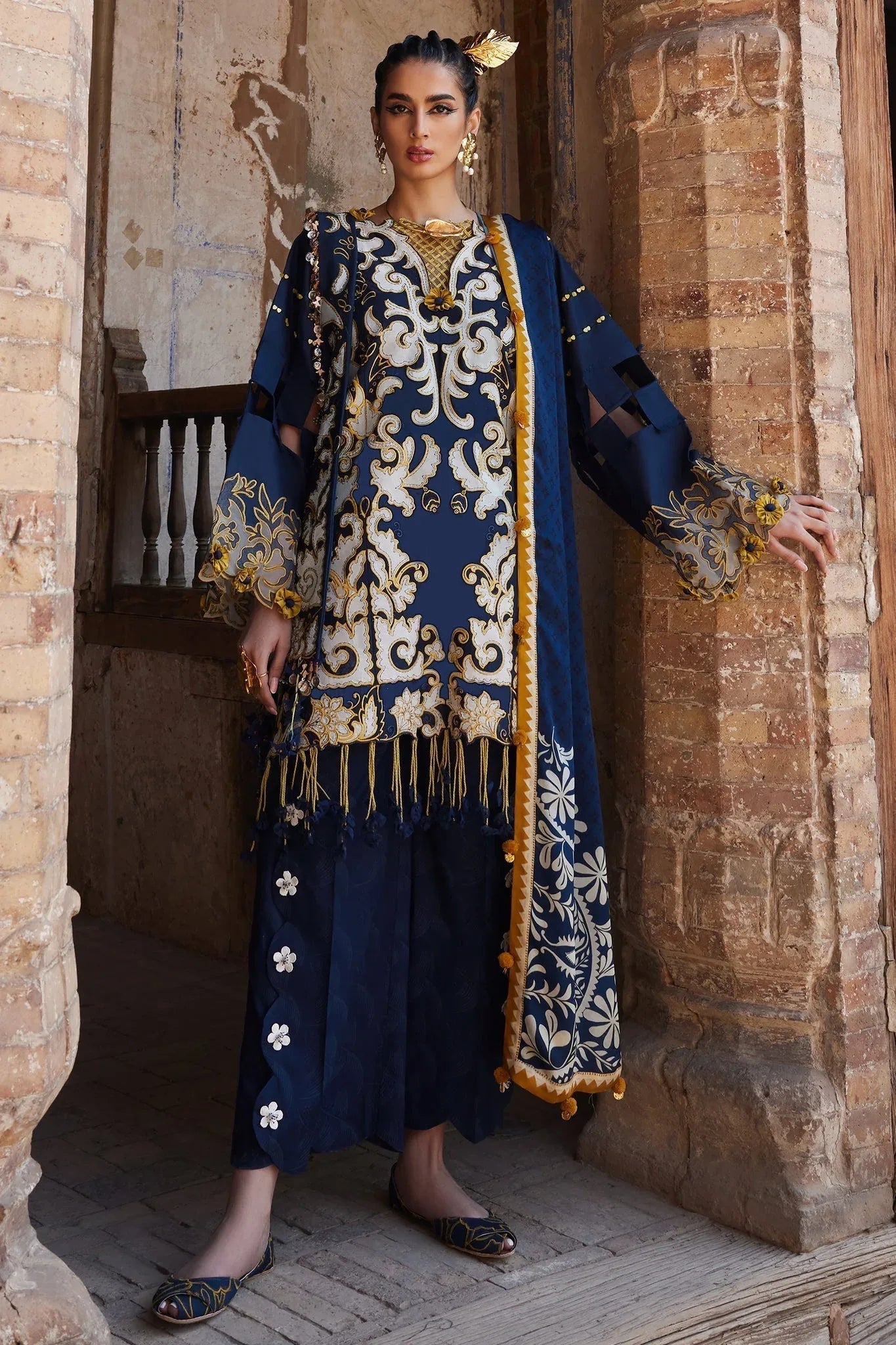 Elan | Luxury Lawn 25 | SOLENE (EL25-03 B) - Aqsa Fabrics