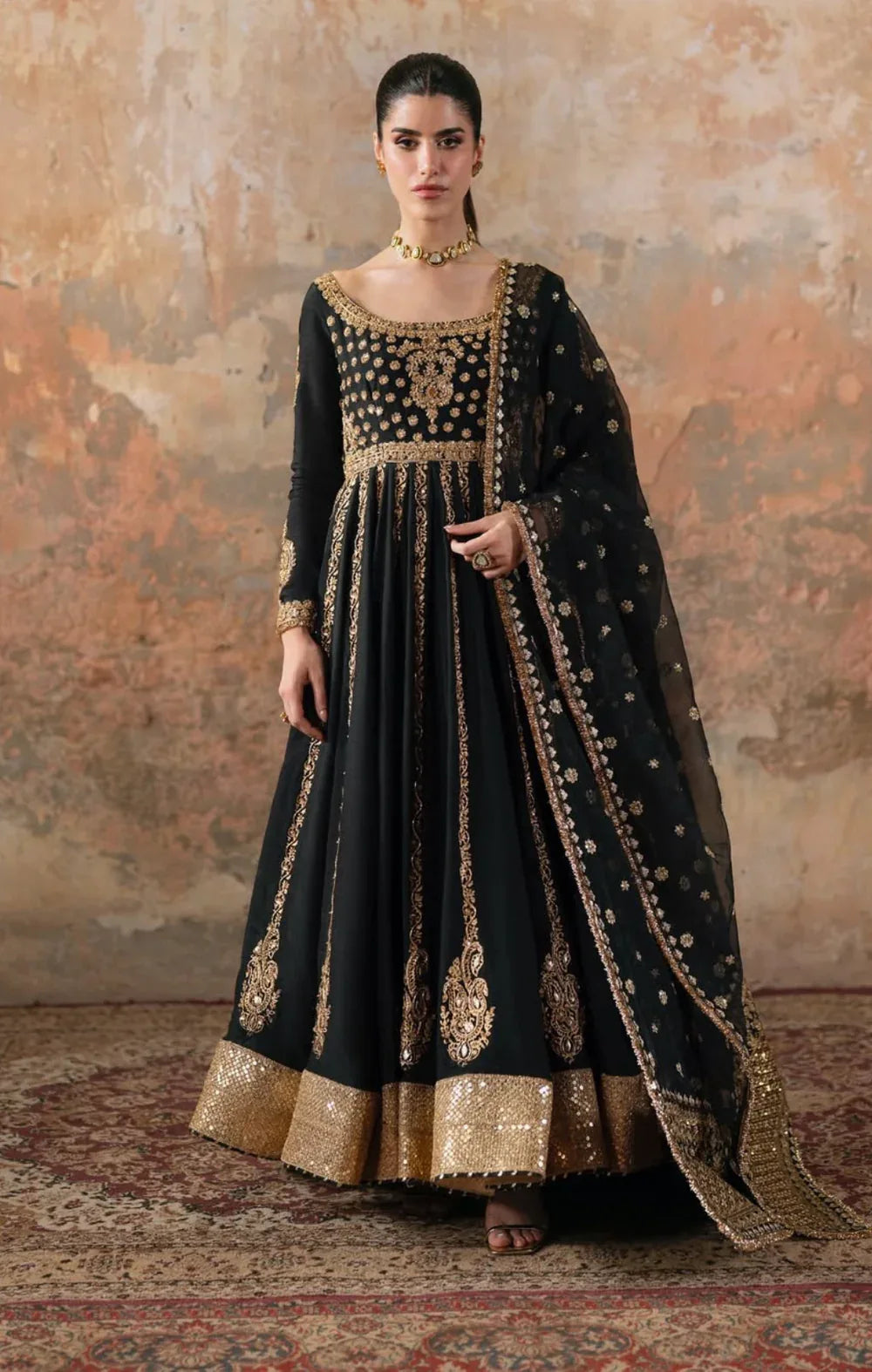 Maya | Viola Luxe Velvet 25 | AZURE - Aqsa Fabrics