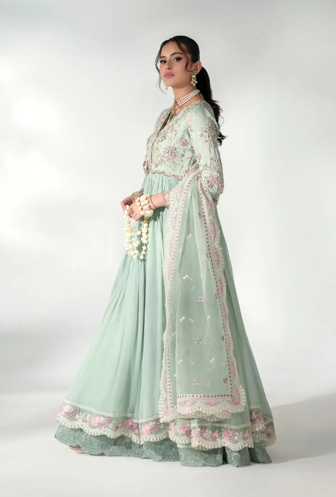 AJR Couture | Luxe Pret 25 |  Satin Serenity - Aqsa Fabrics