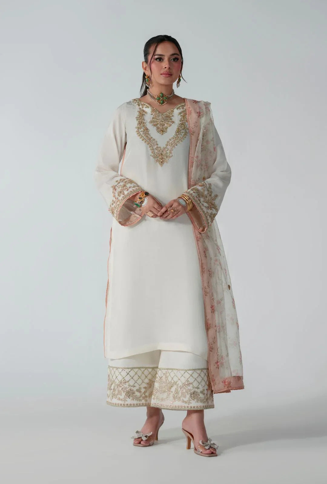 AJR Couture | Luxe Pret 25 |  Silk Whisper - Aqsa Fabrics
