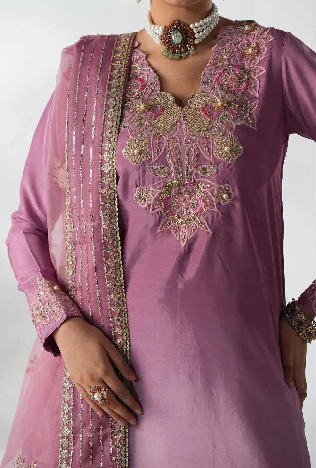 AJR Couture | Luxe Pret 25 | Floral Fusion - Aqsa Fabrics