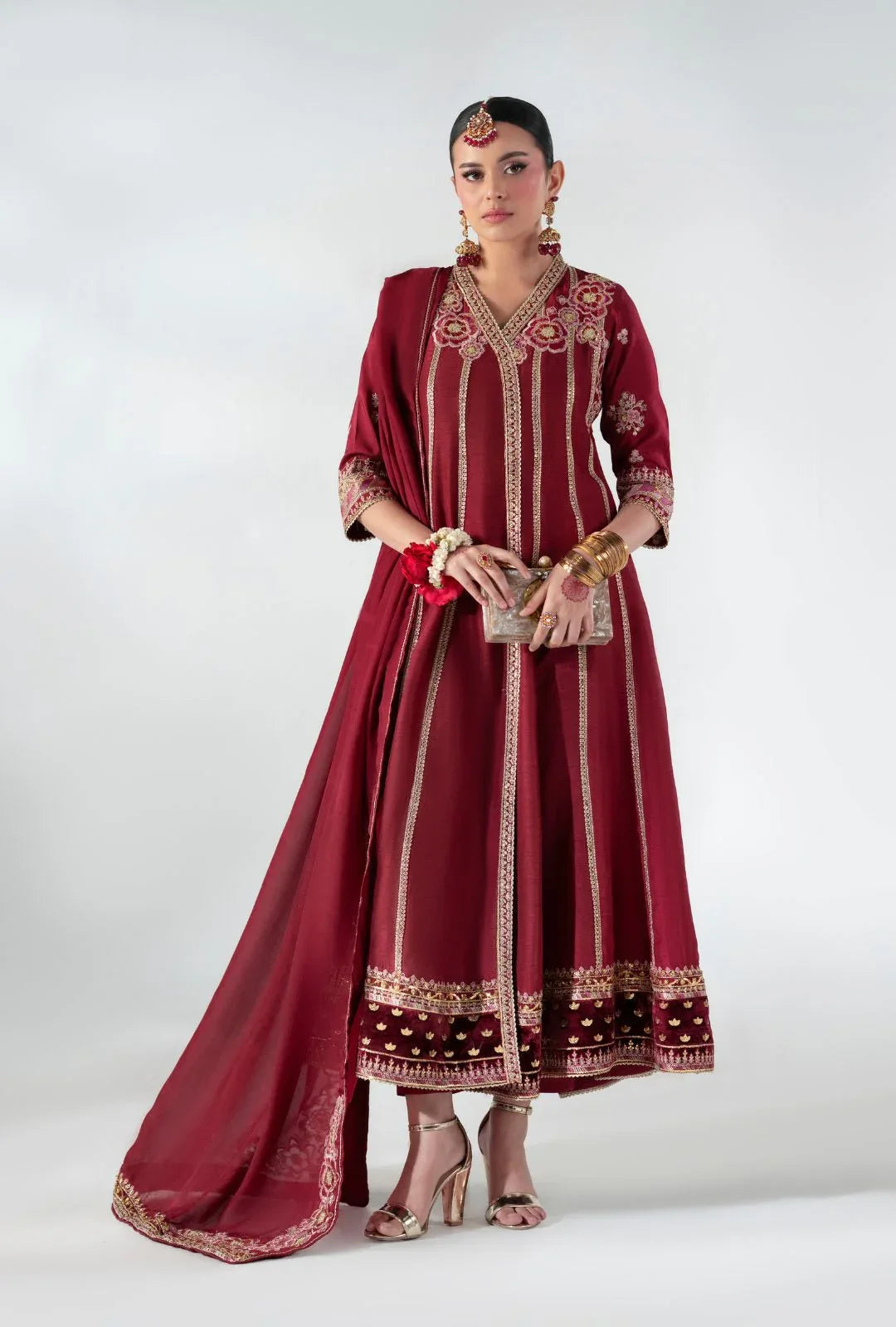 AJR Couture | Luxe Pret 25 |  Ruby Raffia - Aqsa Fabrics