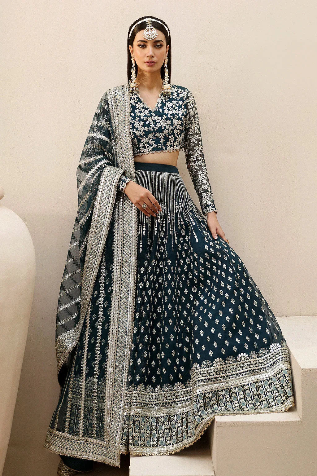 Afrozeh Shehnai Wedding Formal 3Pc Suit AFS-24-08 Urooj - Aqsa Fabrics