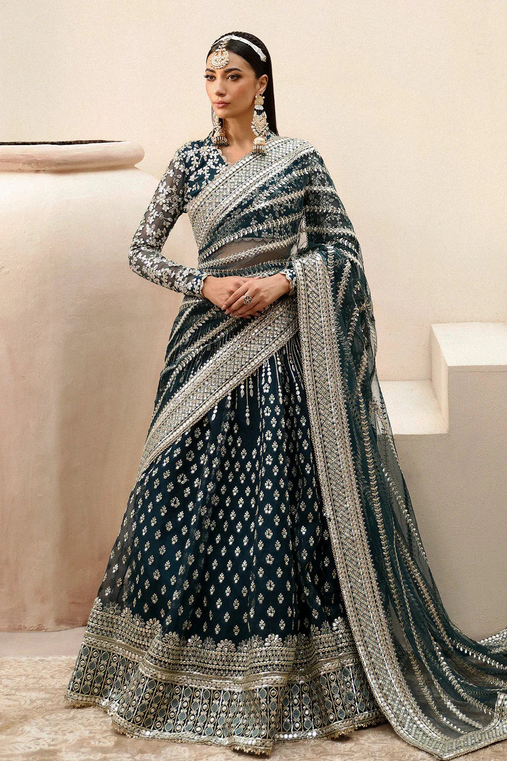 Afrozeh Shehnai Wedding Formal 3Pc Suit AFS-24-08 Urooj - Aqsa Fabrics