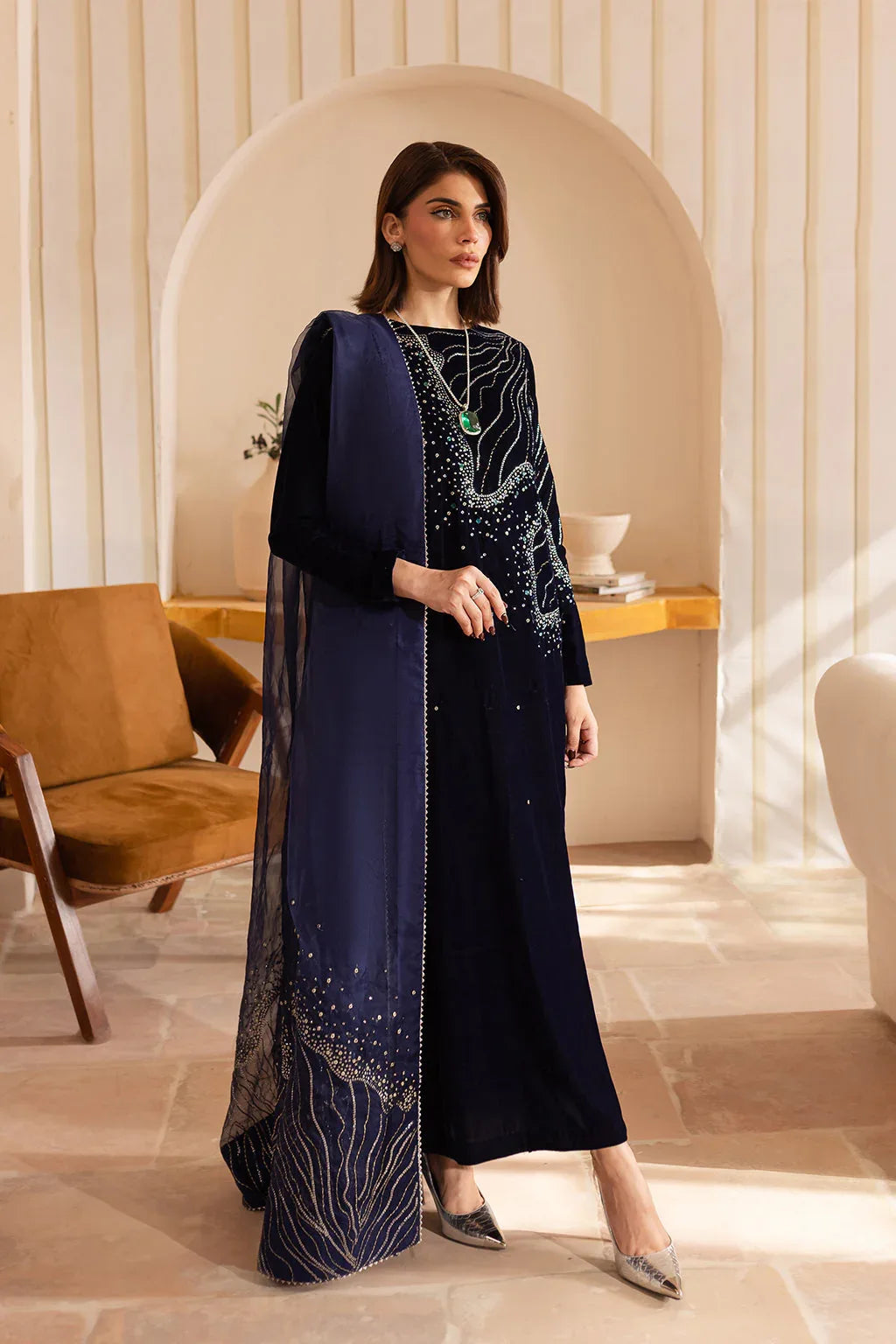 Vanya | Velvet Formals 24 |  KV-50 - Aqsa Fabrics