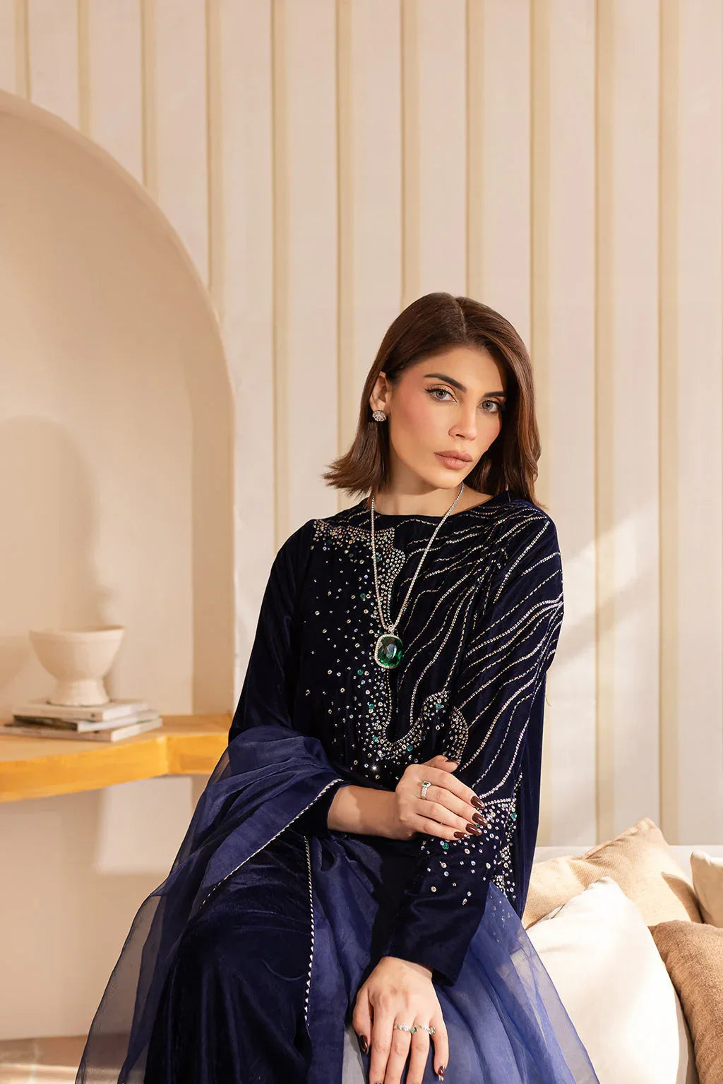 Vanya | Velvet Formals 24 |  KV-50 - Aqsa Fabrics