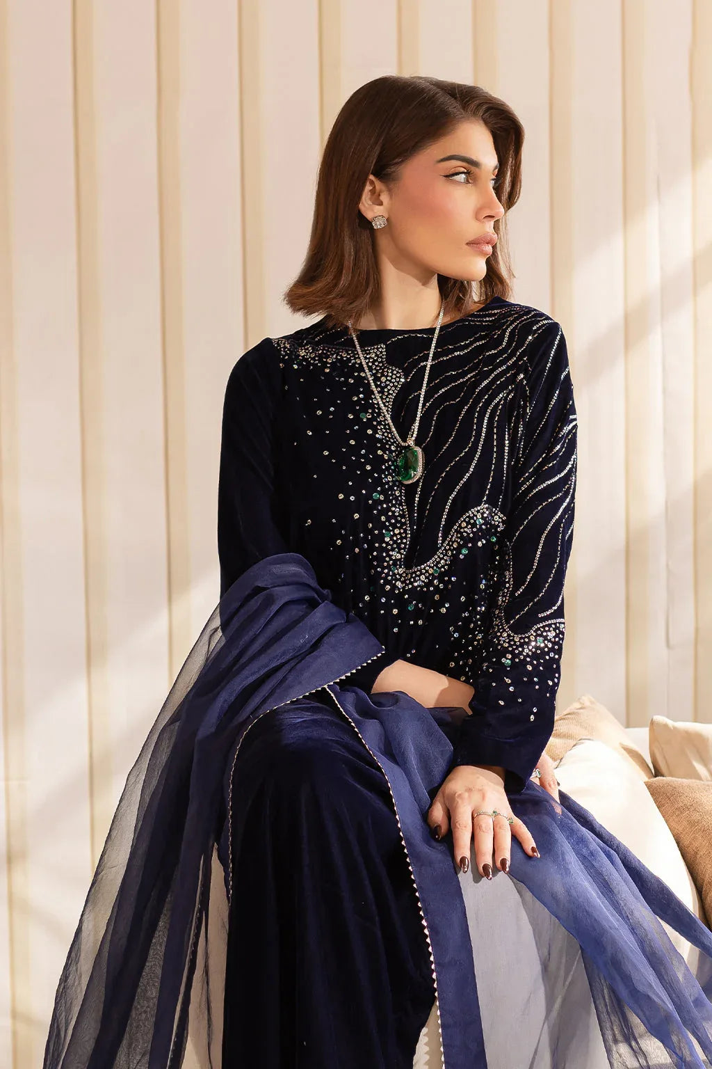 Vanya | Velvet Formals 24 |  KV-50 - Aqsa Fabrics