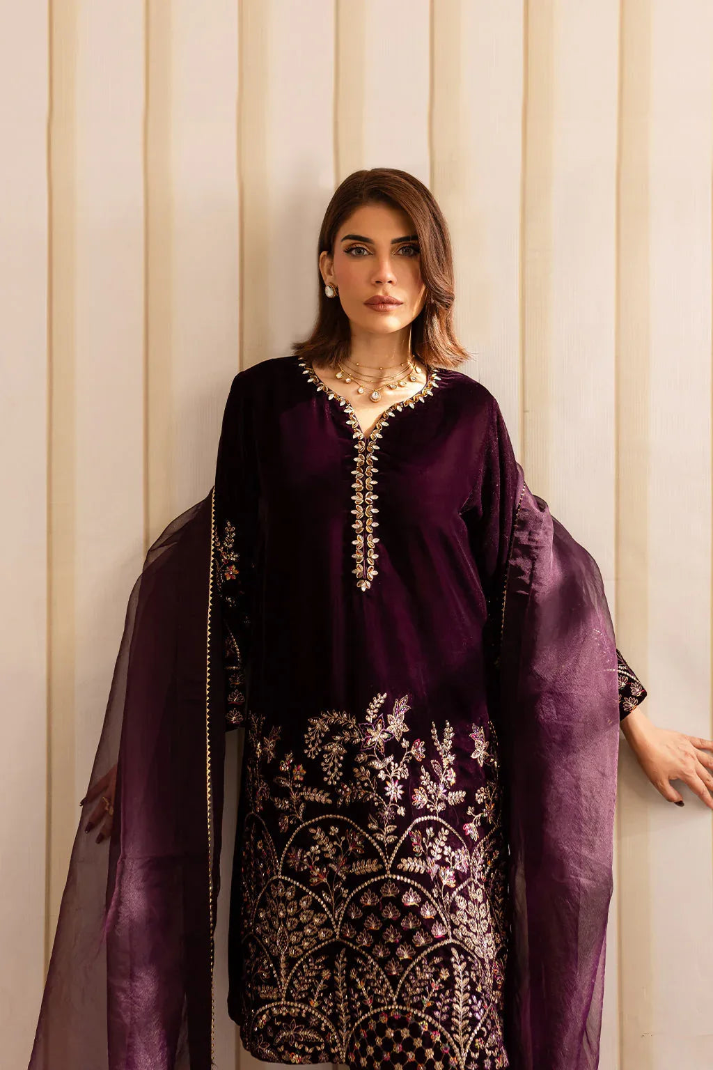 Vanya | Velvet Formals 24 |  KV-52 - Aqsa Fabrics