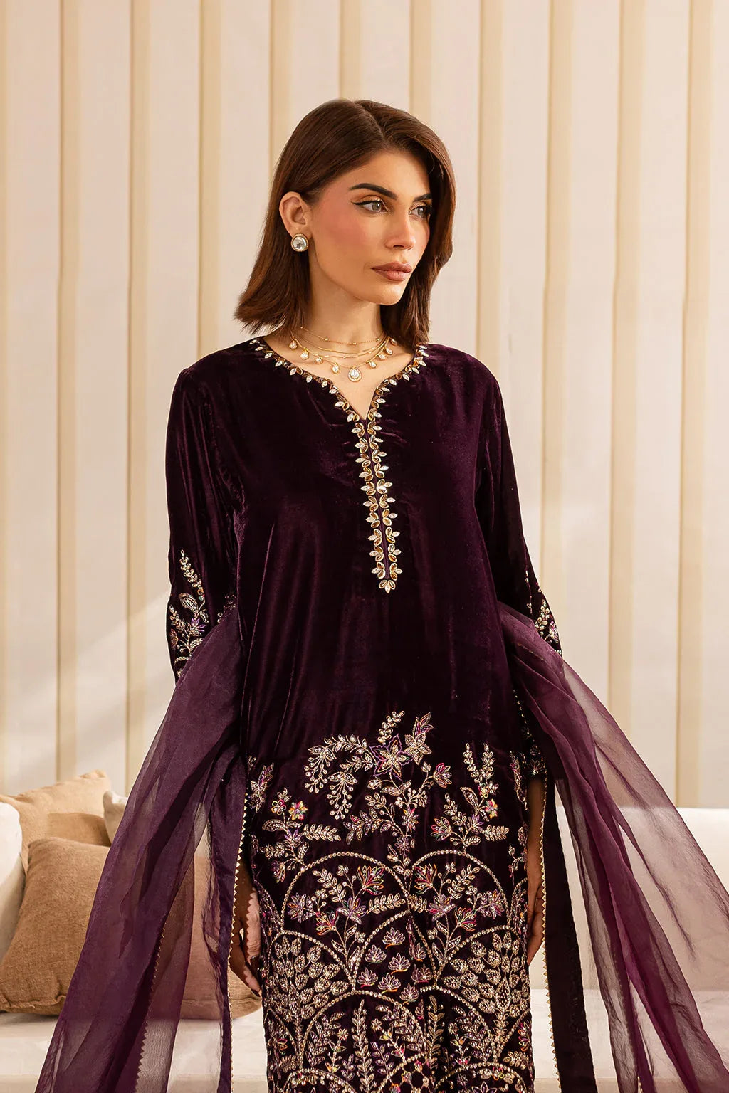 Vanya | Velvet Formals 24 |  KV-52 - Aqsa Fabrics