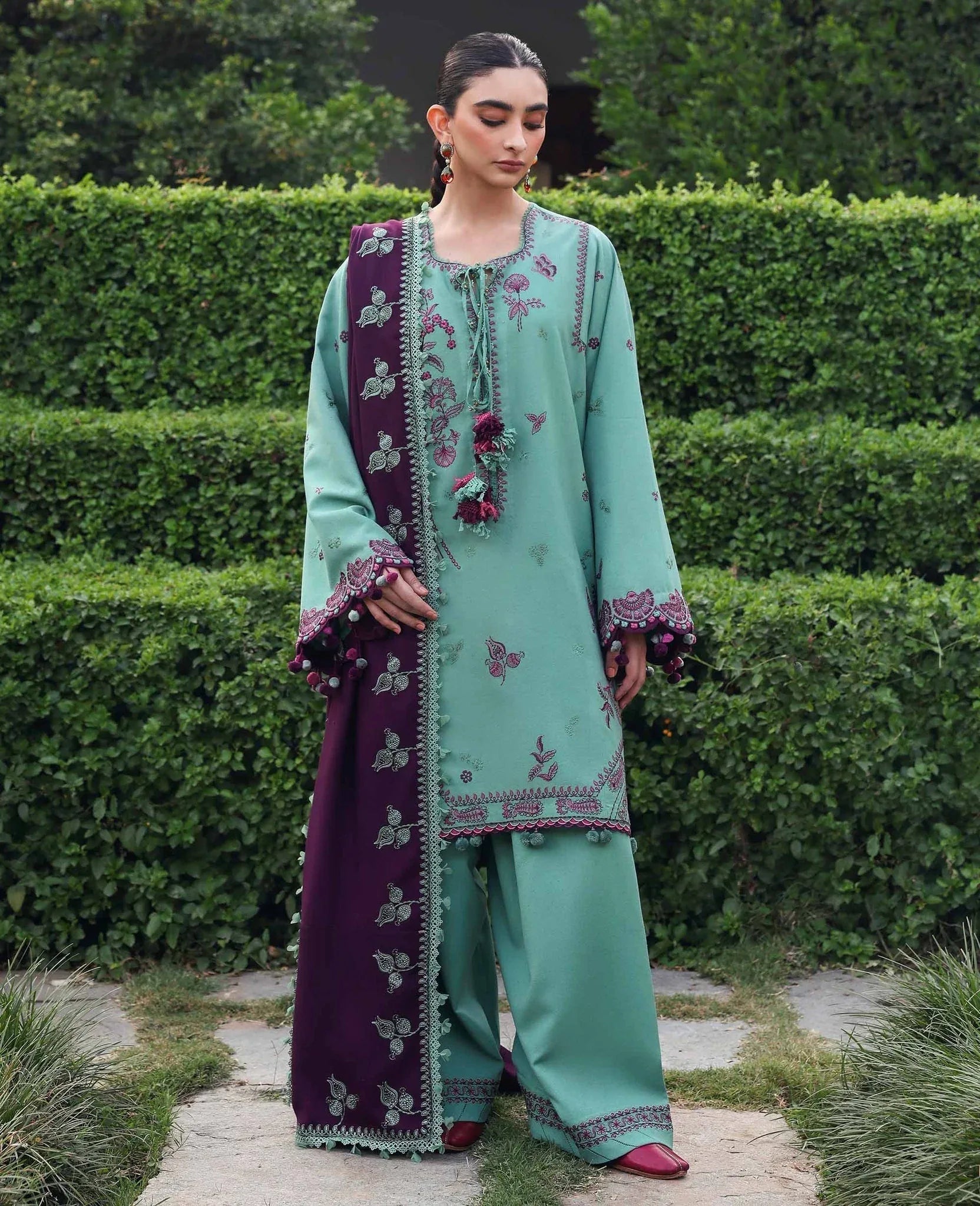 Republic Womenswear | Amaris Luxury Shawl 25 | Virella - Aqsa Fabrics