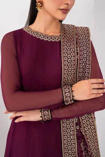 Jazmin | Formals Collection | CHIFFON UC-3057 - Aqsa Fabrics