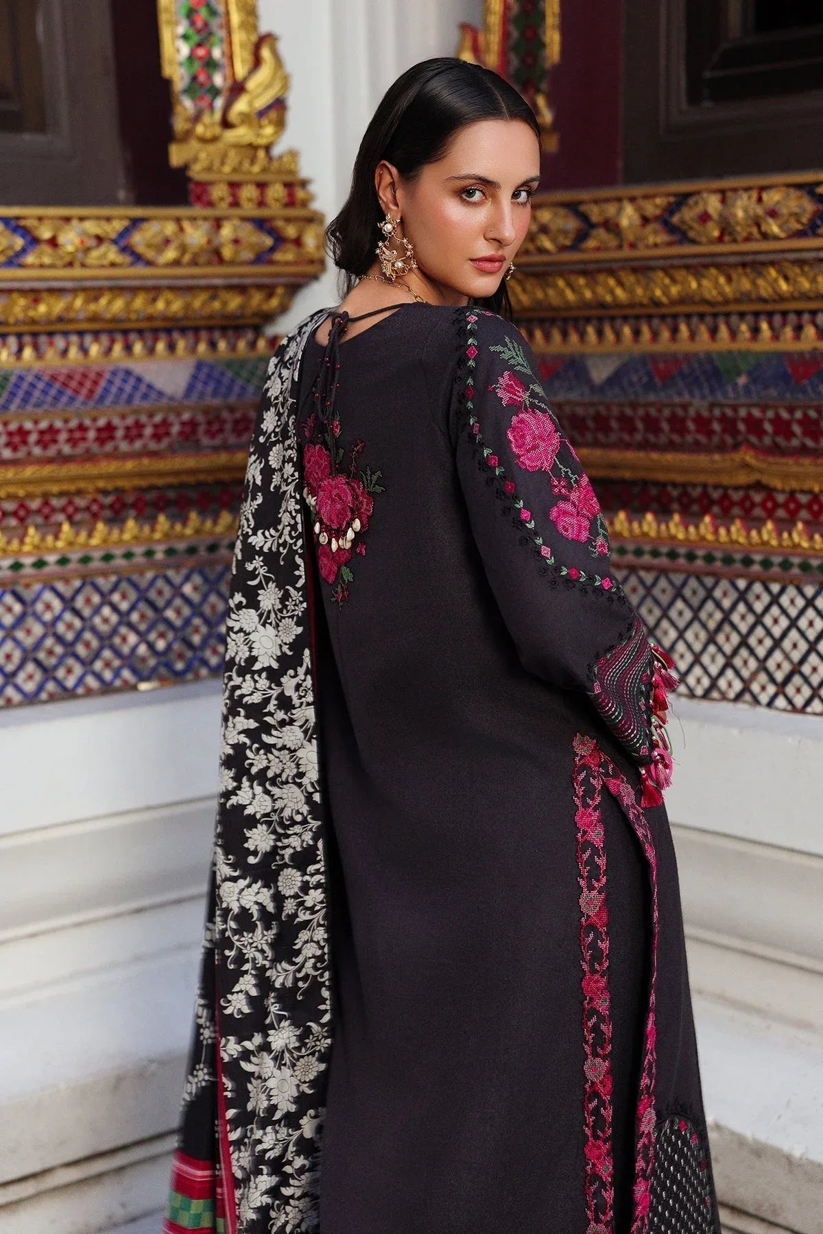 Charizma | Poshima Winters 25 |  3-pc Unstitched Wool Shawl Collection PSW5-05 - Aqsa Fabrics