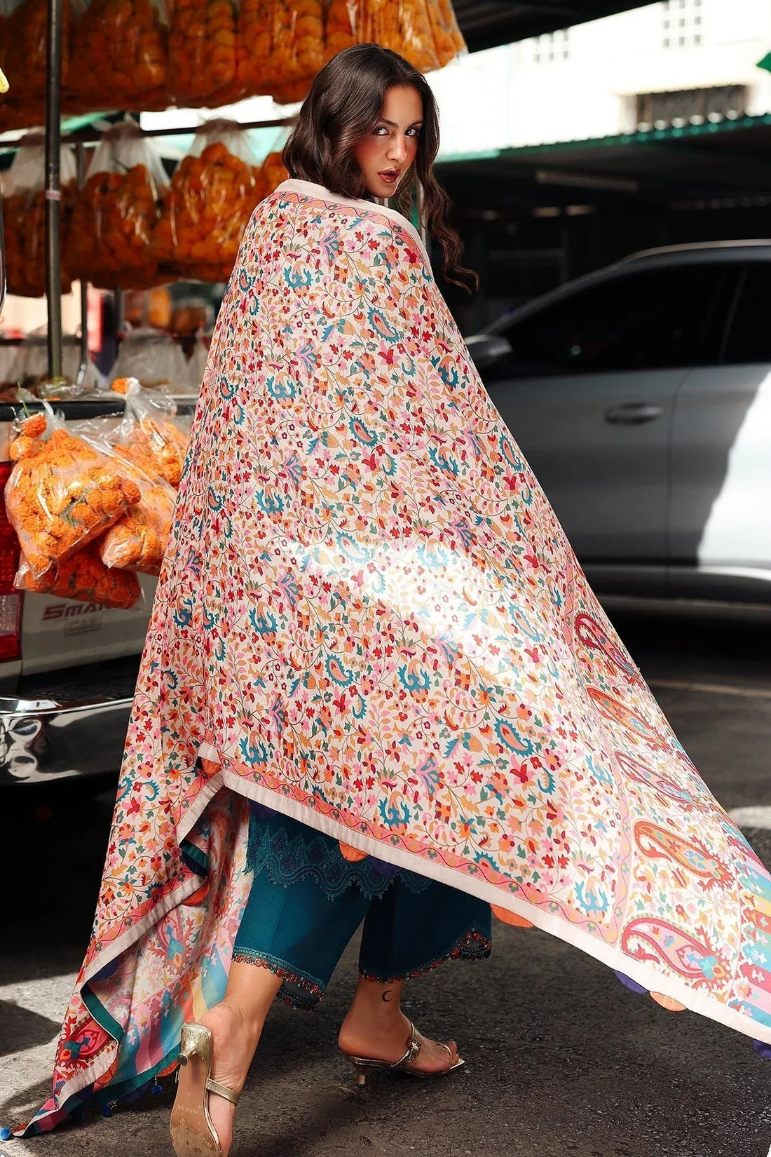 Charizma | Poshima Winters 25 | 3-pc Unstitched Wool Shawl Collection PSW5-06 - Aqsa Fabrics