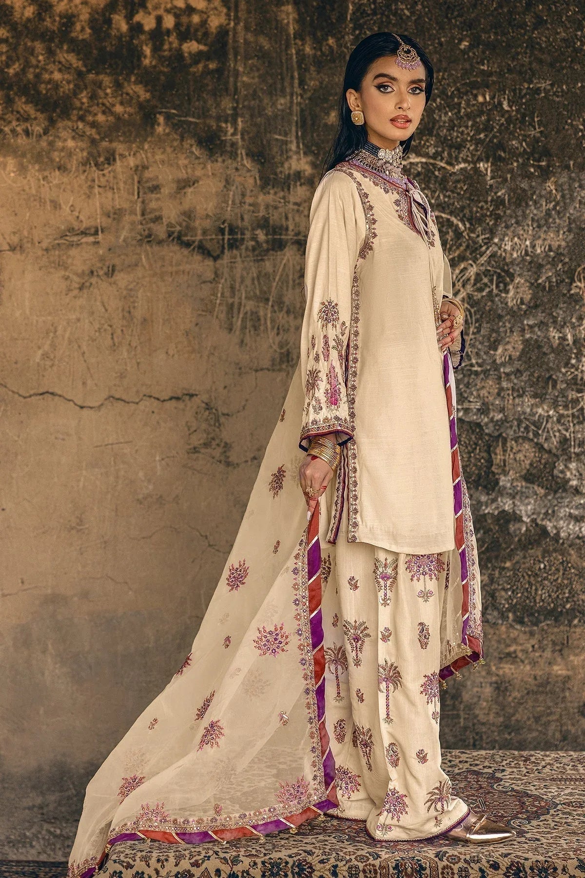 Charizma | Festive Pret | CMA-5-137 SKIN - Aqsa Fabrics