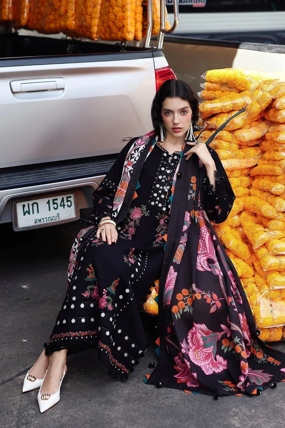 Charizma | Poshima Winters 25 | 3-pc Unstitched Wool Shawl Collection PSW5-07 - Aqsa Fabrics