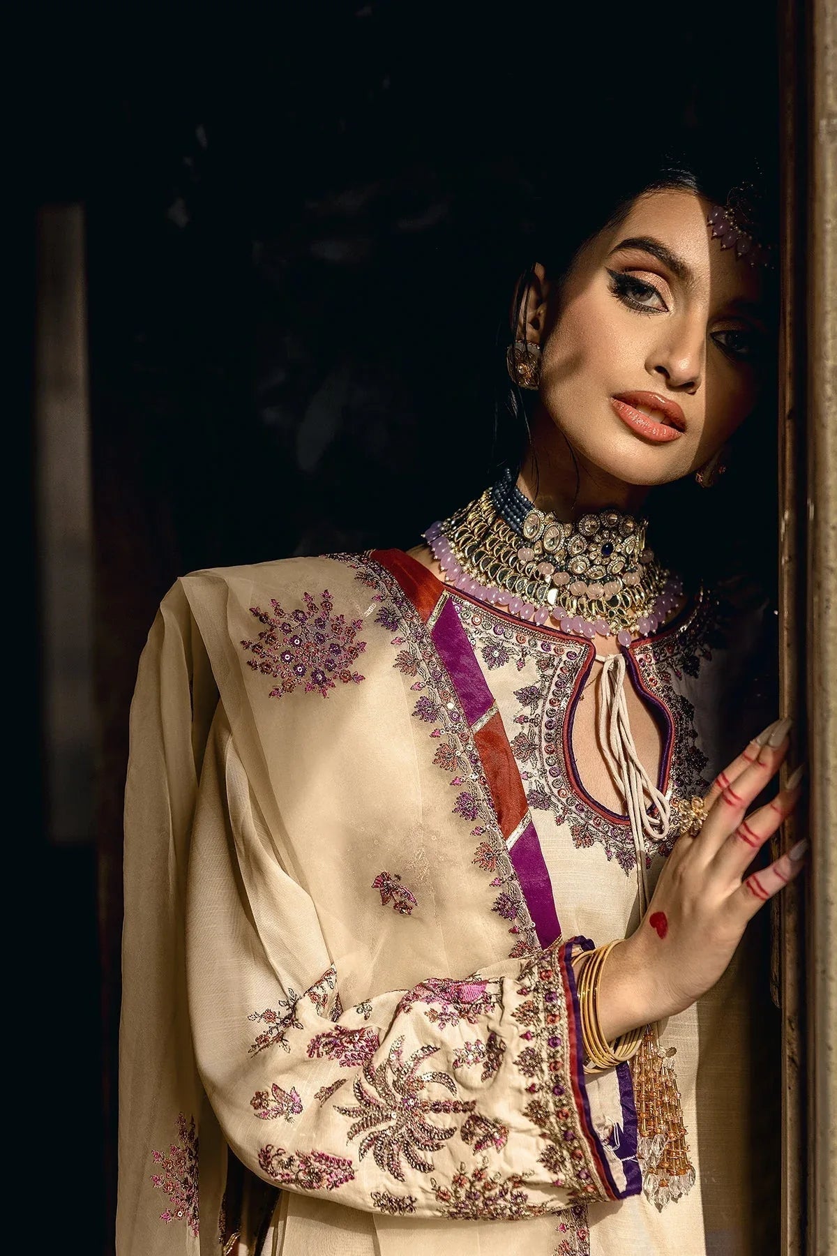 Charizma | Festive Pret | CMA-5-137 SKIN - Aqsa Fabrics