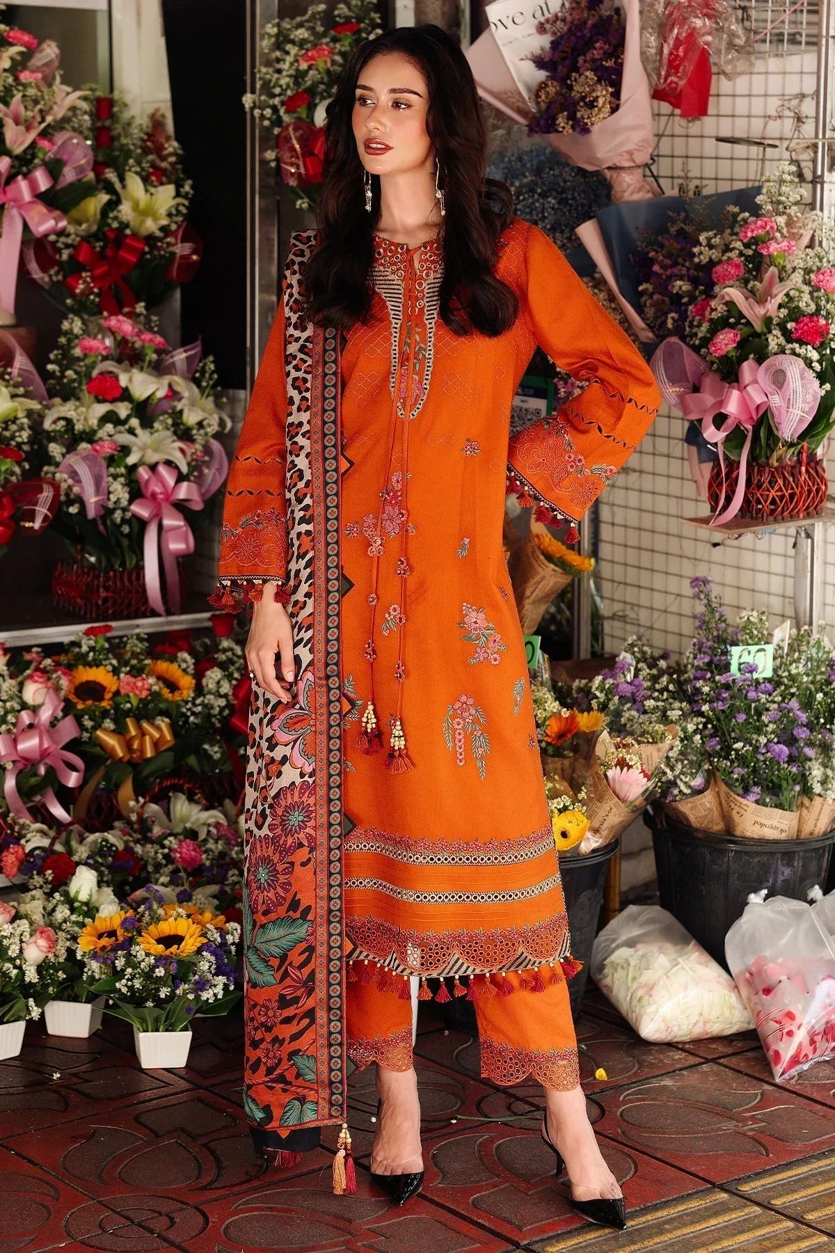 Charizma | Poshima Winters 25 | 3-pc Unstitched Wool Shawl Collection PSW5-03 - Aqsa Fabrics