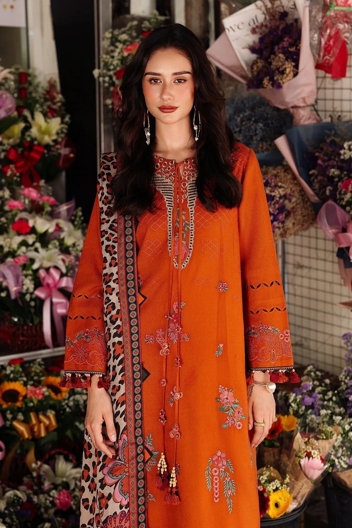 Charizma | Poshima Winters 25 | 3-pc Unstitched Wool Shawl Collection PSW5-03 - Aqsa Fabrics