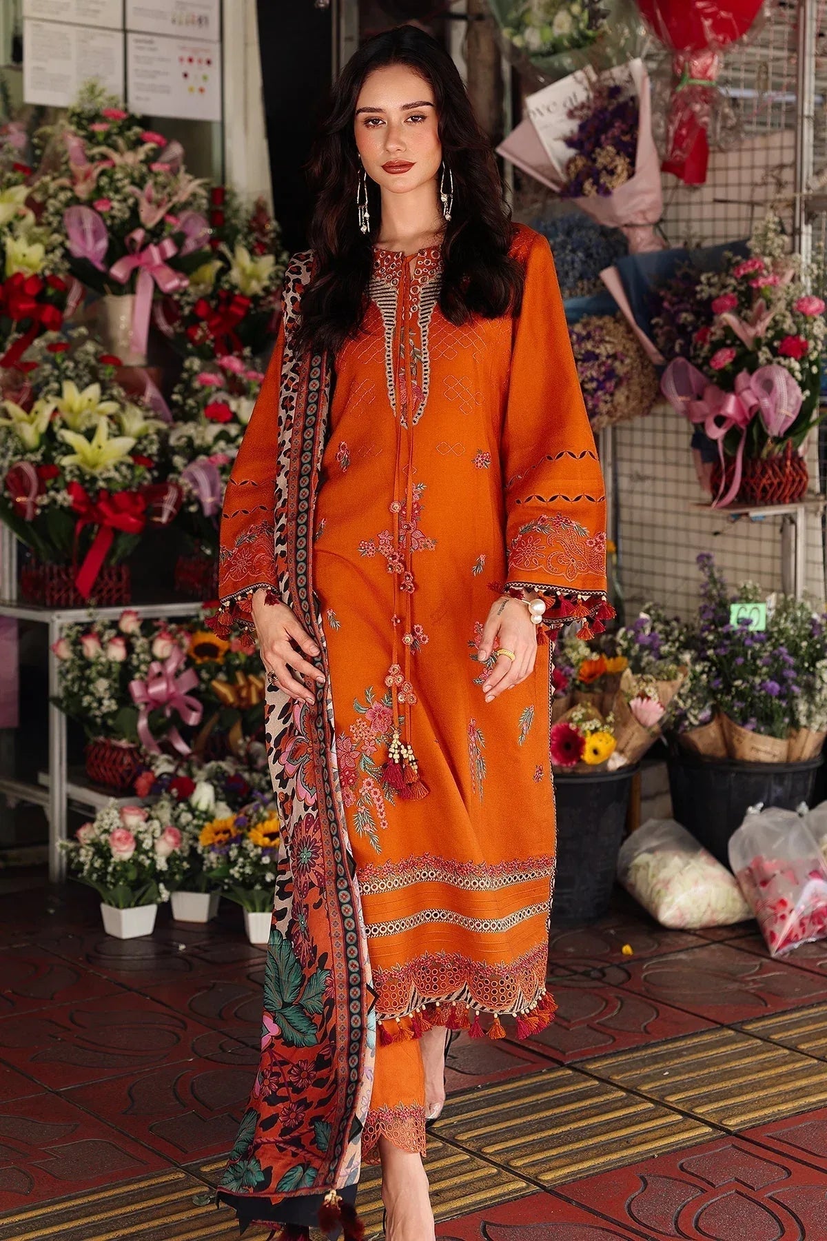 Charizma | Poshima Winters 25 | 3-pc Unstitched Wool Shawl Collection PSW5-03 - Aqsa Fabrics