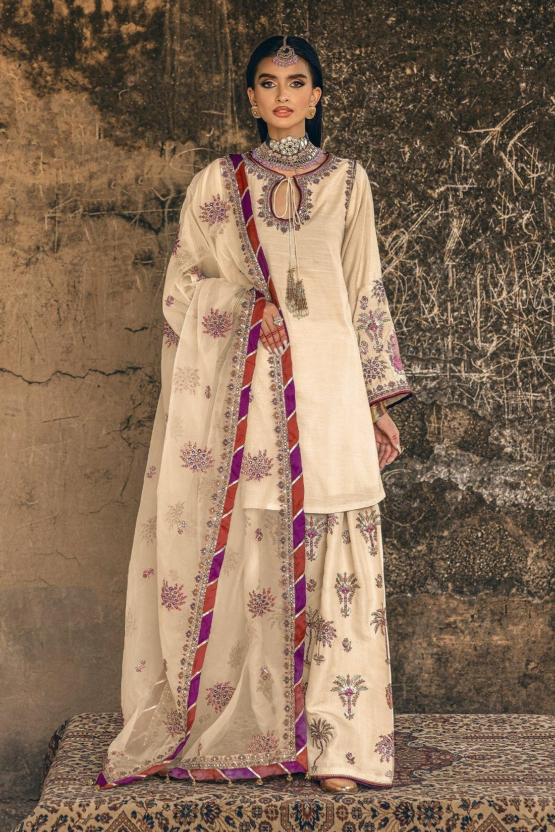 Charizma | Festive Pret | CMA-5-137 SKIN - Aqsa Fabrics
