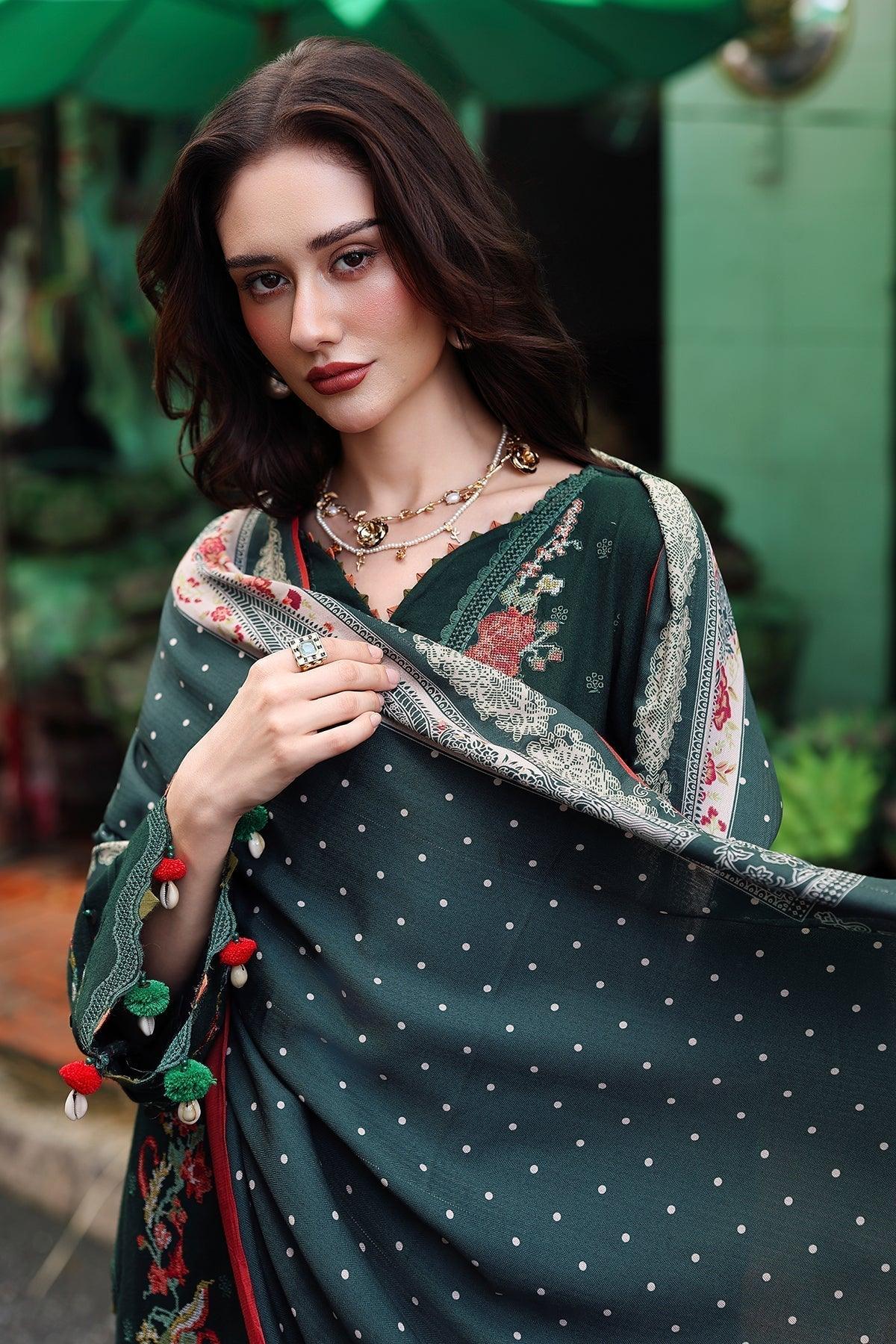 Charizma | Poshima Winters 25 |3-pc Unstitched Wool Shawl Collection PSW5-04 - Aqsa Fabrics