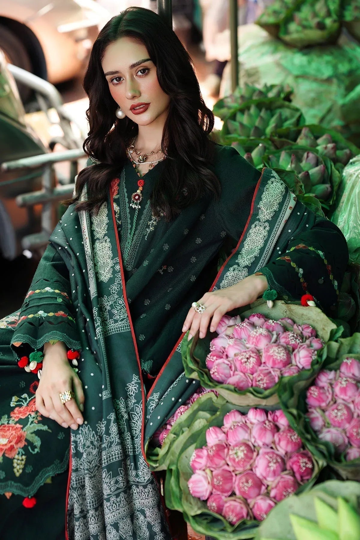 Charizma | Poshima Winters 25 |3-pc Unstitched Wool Shawl Collection PSW5-04 - Aqsa Fabrics