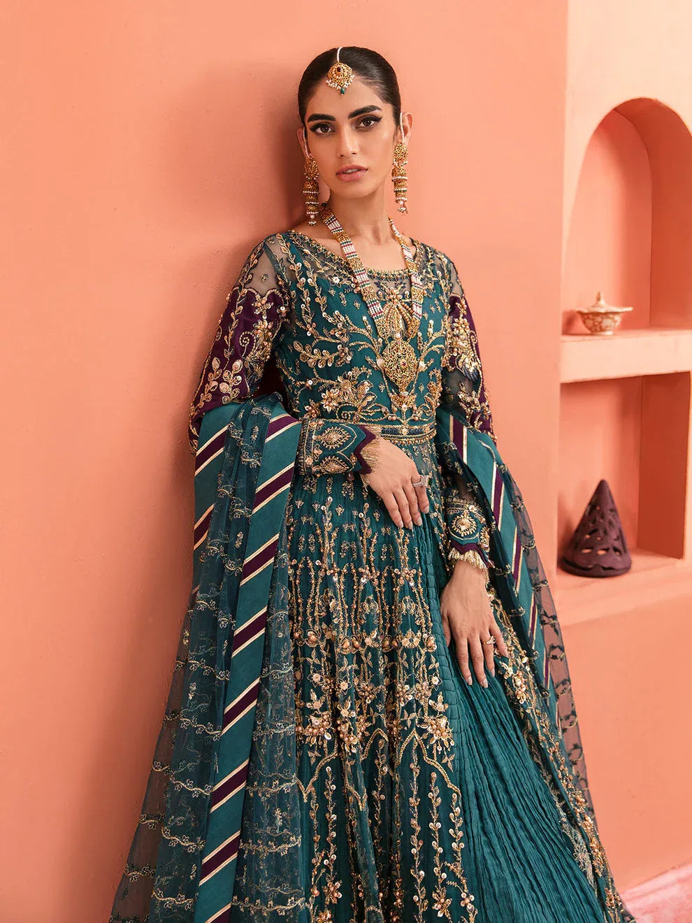 Gulaal | Wedding Formals | AYZEL GL-WS-22V1-27 (PISHWAS AND LEHNGA) - Aqsa Fabrics