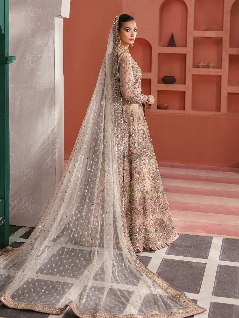 Gulaal | Wedding Formals | ANSHAH GL-WS-22V1-28 (IVORY WHITE LEHNGA CHOLI) - Aqsa Fabrics