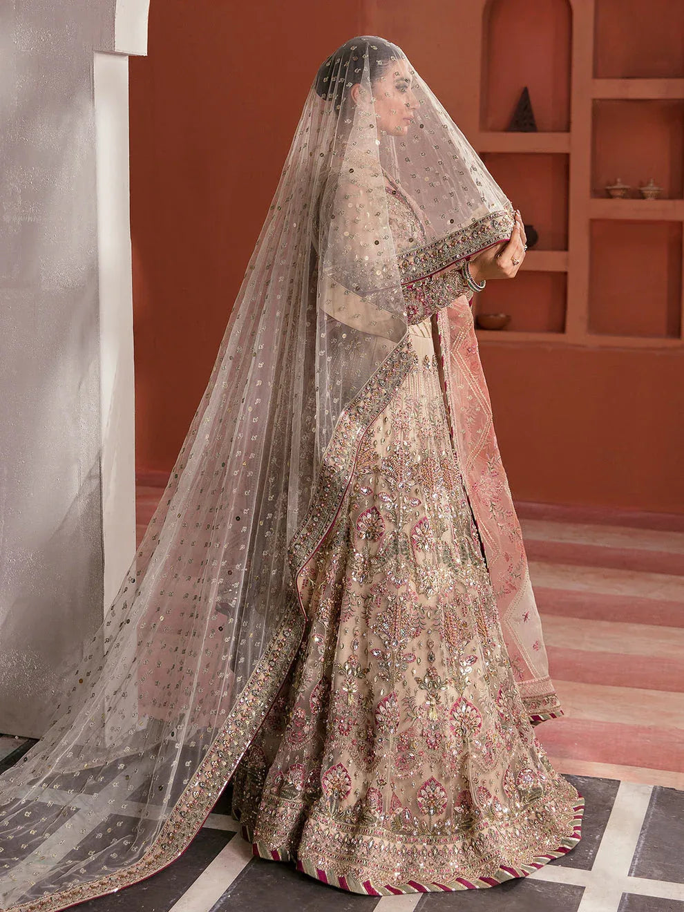 Gulaal | Wedding Formals | ANSHAH GL-WS-22V1-28 (IVORY WHITE LEHNGA CHOLI) - Aqsa Fabrics