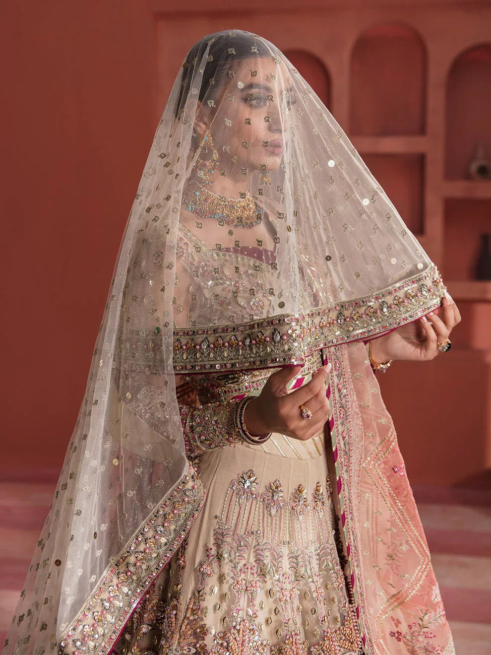 Gulaal | Wedding Formals | ANSHAH GL-WS-22V1-28 (IVORY WHITE LEHNGA CHOLI) - Aqsa Fabrics