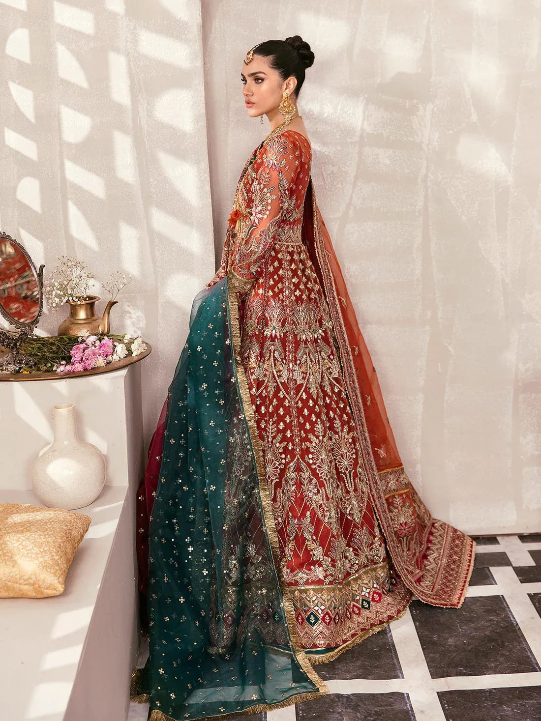 Gulaal | Wedding Formals | ZAIRA GL-WS-22V1-30 (RUST ANGRAKHA) - Aqsa Fabrics