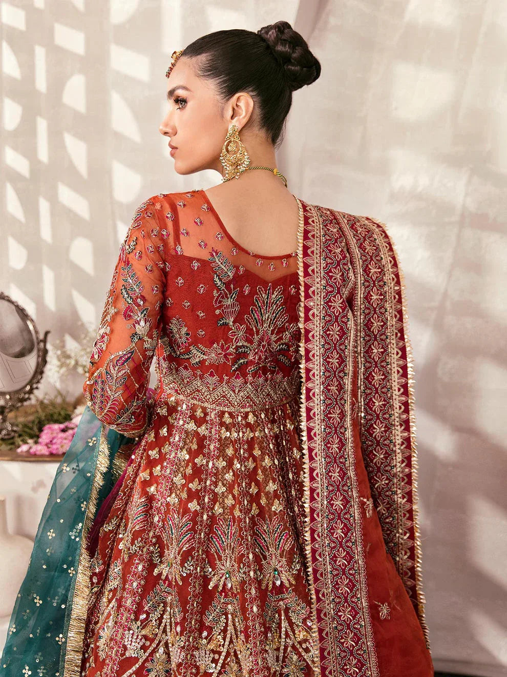 Gulaal | Wedding Formals | ZAIRA GL-WS-22V1-30 (RUST ANGRAKHA) - Aqsa Fabrics